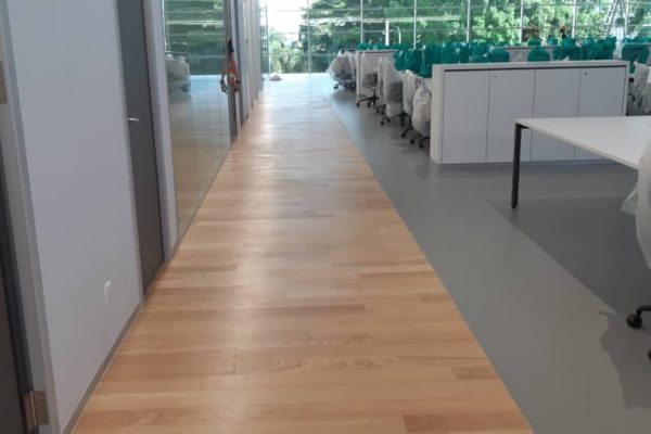 engineered wood flooring at dyson manufacturing Johor